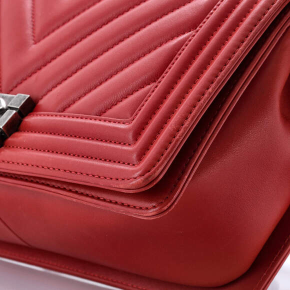 Chanel Boy Flap Bag Chevron Lambskin #237932C26B - Picture 6 of 7